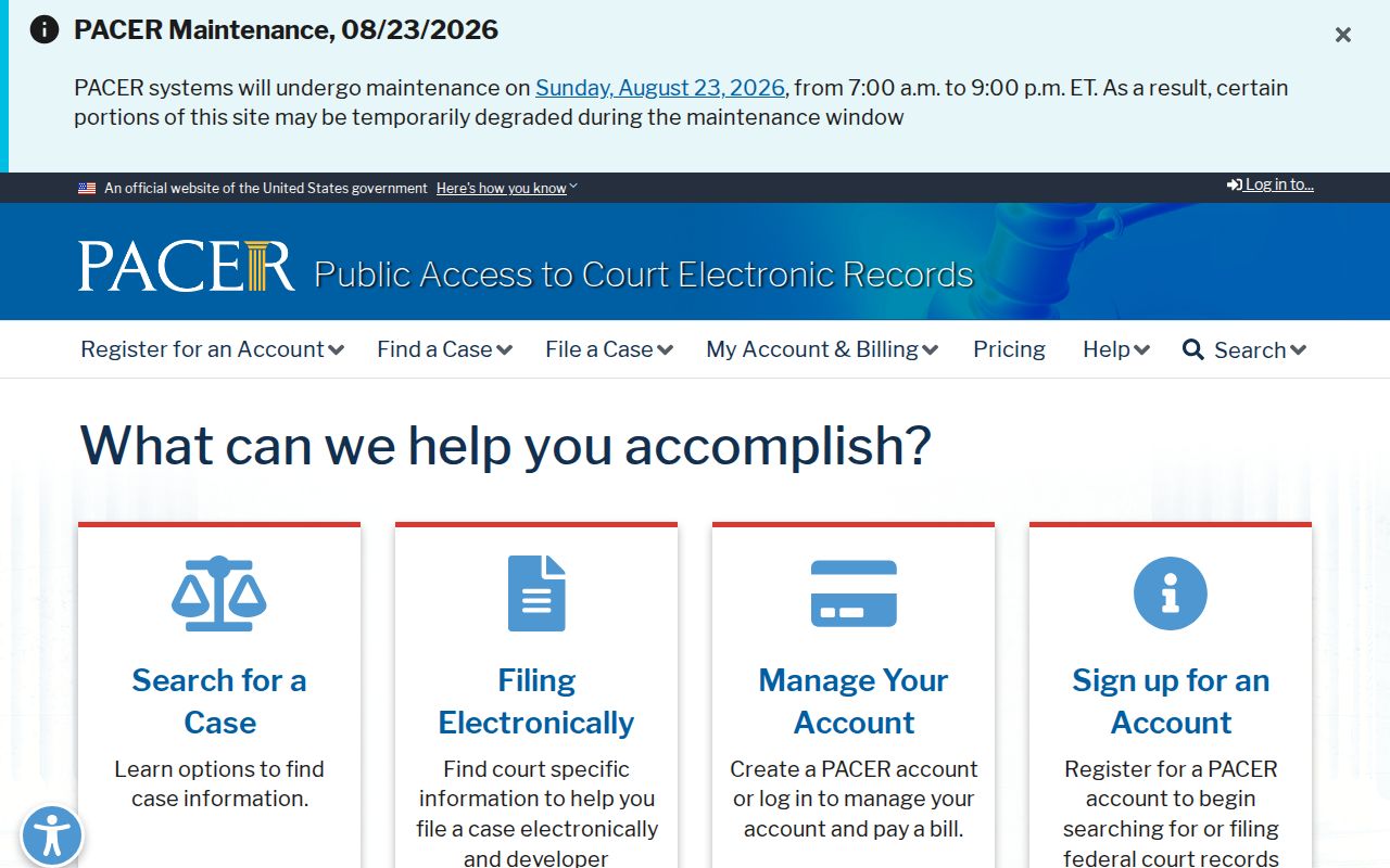 Fort Collins residents directory federal court PACER access