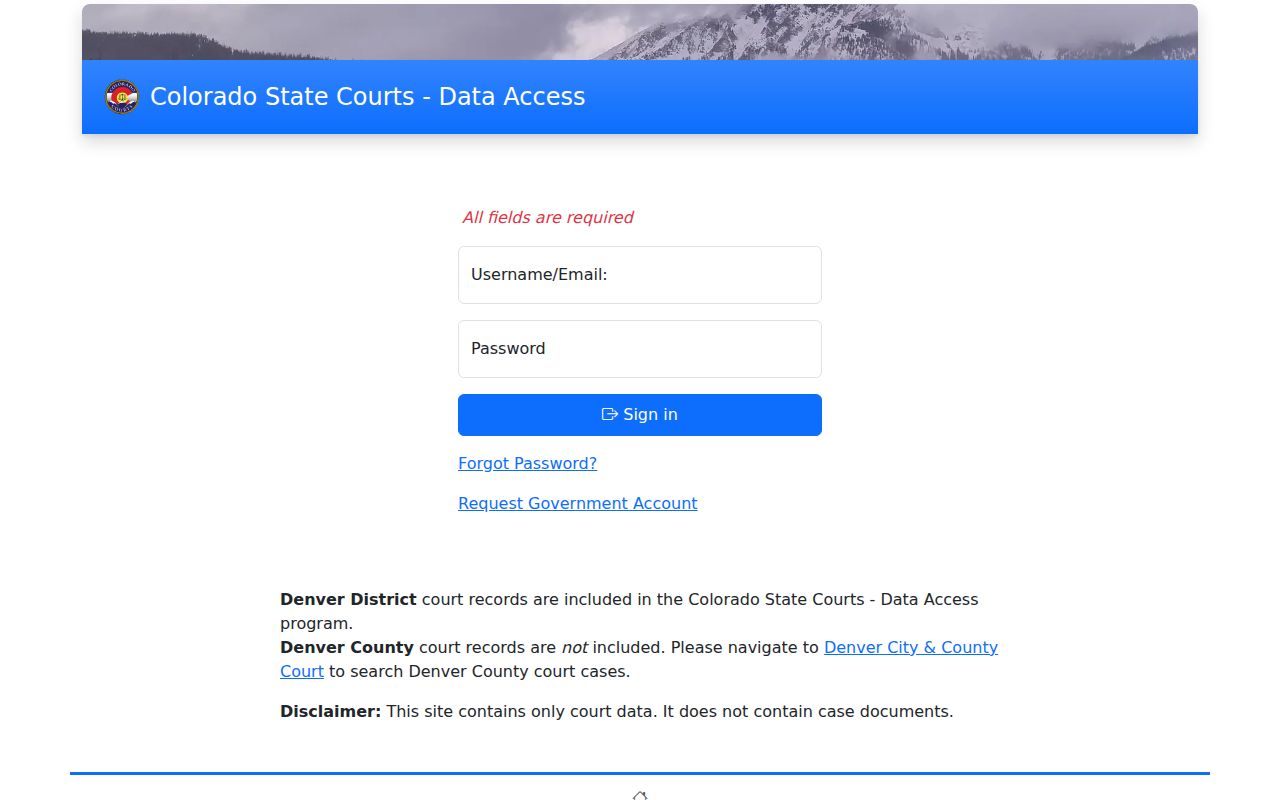 Fort Collins resident lookup court data access portal